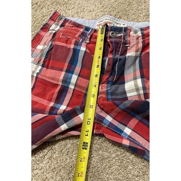 American Eagle Men's Size 30 Classic Red Plaid Shorts - Picture 6 of 11